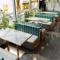 Ensemble de sièges semi-circulaires en acier inoxydable pour restaurant, établissement de hot pot et de barbecue, usage commercial