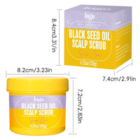 GUOCUI BIO TECH Logo personnalisé nourrissant apaisant anti-pelliculaire citron menthe/huile de graines noires/sel de mer café cuir chevelu gommage cheveux