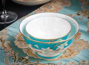Juego de Vajilla de Porcelana Europea de 60 Piezas con Juego de Tazas, Diseño de <span class=keywords><strong>Palacio</strong></span> <span class=keywords><strong>Chino</strong></span> con Patrón Escénico, Minimalista, para Uso en Hoteles - Product Image 5