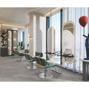 Conjunto de Móveis Modernos para Salão de Beleza Personalizado de Fábrica, Cadeira de Salão, Balcão de Recepção, Armário Ecológico para Espaço Comercial - Product Image 3