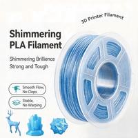 Filament d'imprimante 3D PLA pailleté 1 kg, effet scintillant, consommables d'impression 3D économiques pour imprimantes 3D FDM