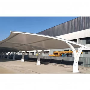 Abri de voiture professionnel simple et double, design moderne, imperméable, pare-soleil, carport à structure membranaire - Product Image 1