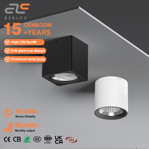 EZE Nouveau design tendance, <span class=keywords><strong>spot</strong></span> <span class=keywords><strong>LED</strong></span> rond ou carré en aluminium, couleur noire ou blanche au choix, pour les espaces intérieurs - Product Image 1