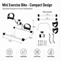 Mini Bicicleta Estática para Debajo del Escritorio, Pedalador para Ejercitar Brazos y Piernas, Máquina de Ejercicio para Uso Doméstico