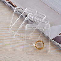 Sac d'emballage en plastique pour bijoux de luxe personnalisés, pochette transparente en PVC avec fermeture éclair pour boucles d'oreilles, colliers, petit format, avec logo