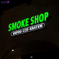 Enseigne en acrylique rétroéclairée personnalisée pour magasin de tabac, lettres lumineuses LED, logo 3D, signalétique métallique, publicité, décoration, enseigne extérieure pour magasin