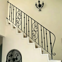 Rampe d'escalier moderne en fer forgé, balustrade sur mesure en fer forgé pour escalier en colimaçon, clôture de balcon, fournisseur, peignable