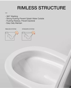 Inodoro Cuadrado de Cerámica Colgante de Pared con Color Mate Personalizado, Tanque Oculto, Doble Descarga, Diseño de Una Pieza - Product Image 5