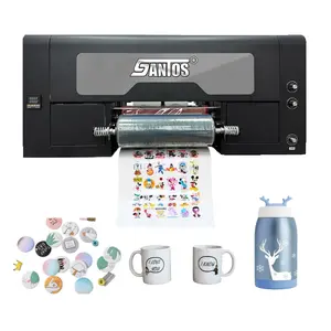 A3 A1 Fast Print Transfer Wrap Dual Multifunction Irregular Product Bag Glass 2 in 1 Film Roll UV DTF Printer With Laminator