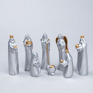 Elegant Resin <b>Nativity</b> Scene Figurine with Religious Theme for Holiday Gift - Product Image 3