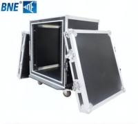 Rack audio 8U double porte double couche en contreplaqué étanche antichoc portable pour équipement sonore, mélangeur, DJ, flight case