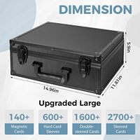 Boîte de rangement à chargement par le haut, étui pour cartes à collectionner de sport, compatible avec les supports de cartes rigides 35PT de 3 x 4 pouces