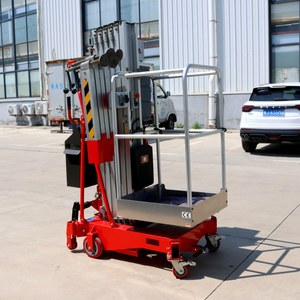 11m pengangkat vertikal portabel Aluminium bersertifikat <span class=keywords><strong>CE</strong></span> tiang tunggal angkat vertikal untuk pekerjaan dalam ruangan - Product Image 1