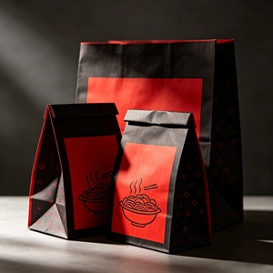 <b>Biodegradable</b> Kraft <b>Paper</b> Snack Bag With Window Custom Logo for Candy Cookies Wholesale - Product Image 3