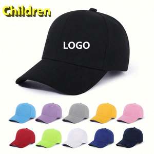 Gorra de Béisbol Infantil de Tela Simple de 6 Paneles con Logotipo Impreso en Serigrafía Ecológica Personalizada al por Mayor - Product Image 1