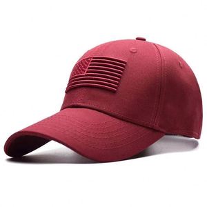 Casquette de baseball non structurée à visière incurvée 100 % coton pour homme, casquette de papa à 6 panneaux, casquette de sport avec drapeau américain USA - Product Image 3