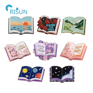 Fabricante personalizado <span class=keywords><strong>Nerd</strong></span> Book Bookworm Bookish Hat Pin de solapa Badge Broche Libro personalizado Tema Bookish Esmalte Pins - Product Image 5