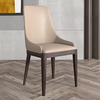 Maison rustique moderne de luxe haut de gamme bon marché et chaises de salle à manger à pied en acier chaise de salle à manger de siège de cuisine en cuir PU de restaurant