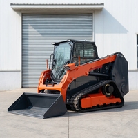 Wheel & Crawler Skid Steer Loader Dengan Mesin Diesel Yanmar Asli, Mini Skid Loader Kompak untuk Pertanian dan Lanskap