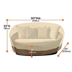 Housse de canapé et de lit ronde en tissu Oxford imperméable et anti-poussière 210D pour la protection des meubles - Product Image 1