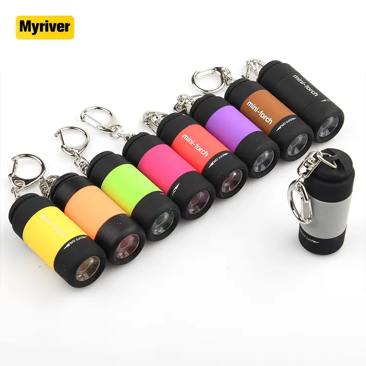 Myriver Hot Sale Mini Usb Charging Led Keychain Ring Flashlights Usb Small Pocket Usb Keychain Light Ring Flashlight