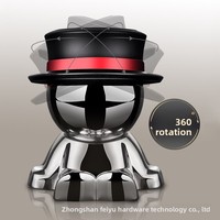Support de téléphone magnétique rotatif et réglable en alliage d'aluminium pour tableau de bord de voiture, avec logo personnalisé OEM/ODM, idéal pour la navigation, cadeau créatif (figurine)