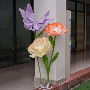 Decorazione del centro commerciale della finestra decorazione morbida all'ingrosso nuova carta gigante di nozze fiori artificiali bella <span class=keywords><strong>Chen</strong></span>. - Product Image 3