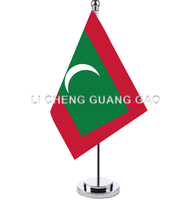 Drapeau de table personnalisé de haute qualité du Kenya, drapeau de bureau sur mesure avec mât et base pour la décoration de bureau, de maison et d'entreprise
