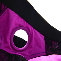 Harnais violet à sangle, 6 tailles, entrejambe ouvert, pour personnes transgenres, grande taille, culotte FTM avec anneau en O, pour emballage STP
