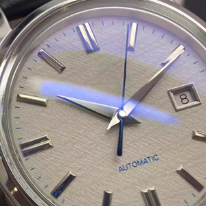 Reloj Mecánico Automático de Lujo para Hombre, Color Crema con Esfera Azul Hielo, Correa de Acero Inoxidable de 20 mm de Ancho, Resistente al Agua, Serie GS - Product Image 4