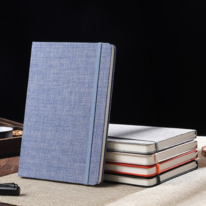 Nhà máy tùy chỉnh Kem vải lanh bìa cứng sinh thái thân thiện máy tính xách tay 2025 mới hàng năm Bộ nhớ A5 Tạp Chí Vải tự nhiên Bìa Nhật Ký - Product Image 6