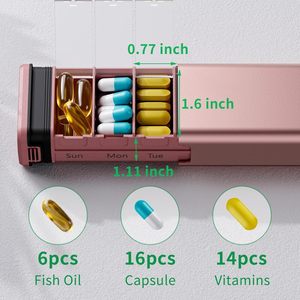 <span class=keywords><strong>2025</strong></span> September Hot Bán thiết kế mới thêm lớn du lịch <span class=keywords><strong>Pill</strong></span> Box hàng tuần <span class=keywords><strong>Pill</strong></span> Organizer màu xanh lá cây nhôm không thấm nước hàng ngày <span class=keywords><strong>Pill</strong></span> trường hợp - Product Image 6