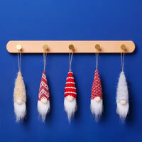 Pendentif gnome en peluche sans visage, gnomes en peluche faits à la main, elfes du Père Noël, décorations suspendues pour la maison, décorations de fêtes