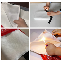 Couverture anti-feu en fibre de verre 2,0 m x 2,0 m avec sac de rangement Oxford et libération rapide pour la sécurité d'urgence