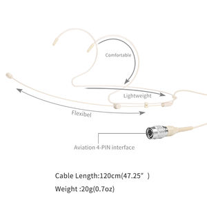 Microphone sans fil professionnel saramonique <span class=keywords><strong>DK6</strong></span>, casque stéréo, à condensateur, pour transmetteur et Streaming en direct, pour enseignant - Product Image 4