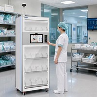 Gabinete Inteligente para Consumibles Médicos, Automatización UDI, Inventario Automático en Tiempo Real, RFID 840-960MHz, Biométrico, Multiacceso, Hospitalario