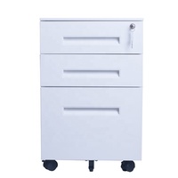 Armoire de rangement en acier avec 3 tiroirs, armoire de classement avec butée, mobilier de bureau en métal, armoire de présentation moderne en verre, petite armoire de rangement pour chambre à coucher