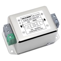 Filtre EMI bipolaire CC SNXRON 3A-30A, borne standard européenne, montage sur rail DIN, contacts en cuivre épaissis, double étage pour