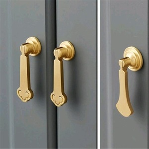 Modern Bronze Oval Cabinet Door Handle for Wardrobe Surface Mounted Single Hole <b>Small</b> Furniture Knob - Product Image 2