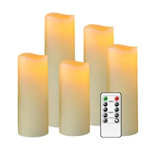 Led Flameless Candle Solid Wax Christmas Candle Church Prayer Candle Wedding