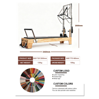 Reformer Pilates en Bois d'Érable Super-Résistant avec Cadre à Poulies Réglable – Vente en Gros Commerciale pour Améliorer la Stabilité du Corps et l'Équilibre