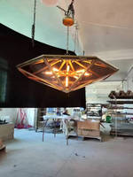 Lampes suspendues vintage YH pour cuisine moderne et luxueuse, luminaires décoratifs pour salle à manger, lustre en cristal de cuivre et laiton LED