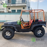 Mini Jeep Willys Richi 200cc 4 places, Quad 125cc 2 places pour enfants, essence, moteur 3000W, batterie 60V, 4x4, buggy