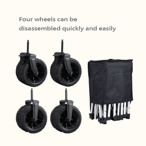 Best-Selling Four-Wheel Folding <b>Station</b> Wagon Large-Capacity Camping Cart for Outdoor and Garden Versatile for Shopping <b>Tools</b> - Product Image 3
