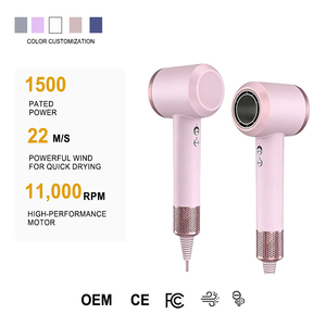 Secador de Pelo Profesional de Alta Velocidad de 1500W con Pantalla LCD, Secador de Pelo Ligero con Iones Negativos Hd08 - Product Image 1