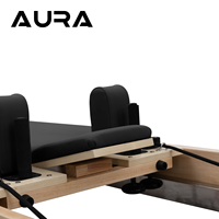 Reformer Pilates compact en érable avec tapis de yoga pliable, Spinefitter, kit Pilates pour la maison.