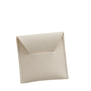 Simple solid color microfiber jewelry bag/<b>envelope</b>/flip-top ring/jewelry bag/antique/ornament storage bag; logo can be added. - Product Image 5