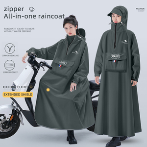 Impermeabile elettrico da donna <span class=keywords><strong>Poncho</strong></span> antipioggia lungo Unisex adulto Unisex in tessuto Oxford addensato per studenti - Product Image 3