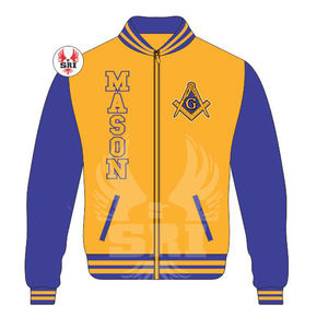 Veste de maçon maîtricien maçonnique sur mesure en satin |   Veste universitaire personnalisée avec logo brodé pour hommes, regalia maçonniques - Product Image 3