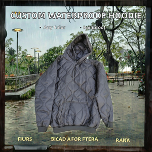 Tactical Custom Color Nylon Lightweight Durable <b>Waterproof</b> Outdoor All Seasons Pullover or Zipper <b>Camo</b> Woobie Hoodie <b>Jacket</b> - Product Image 2